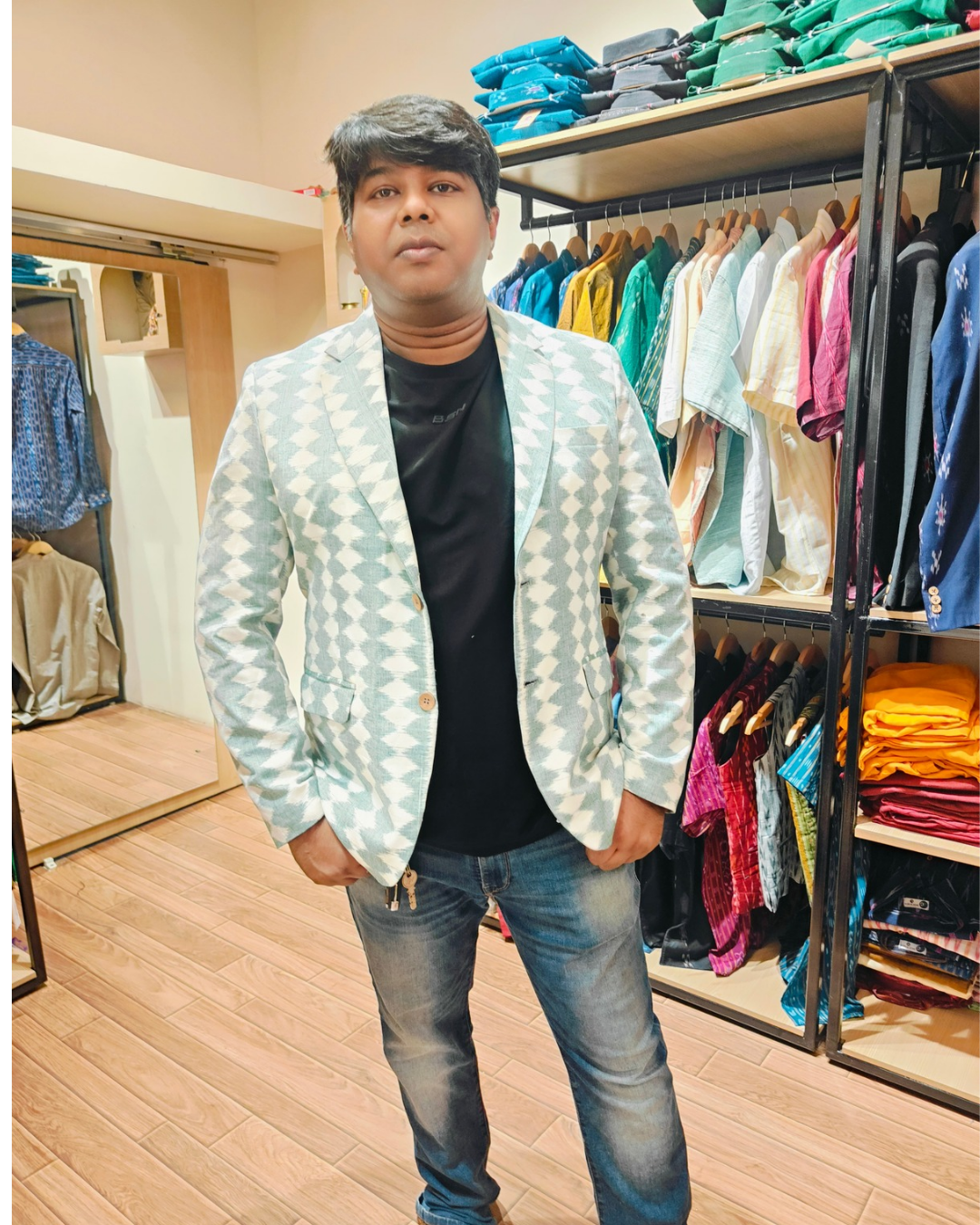Handloom Cotton Mens's Blazer