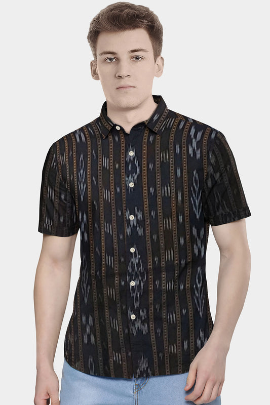 Mens Black Half Shirts