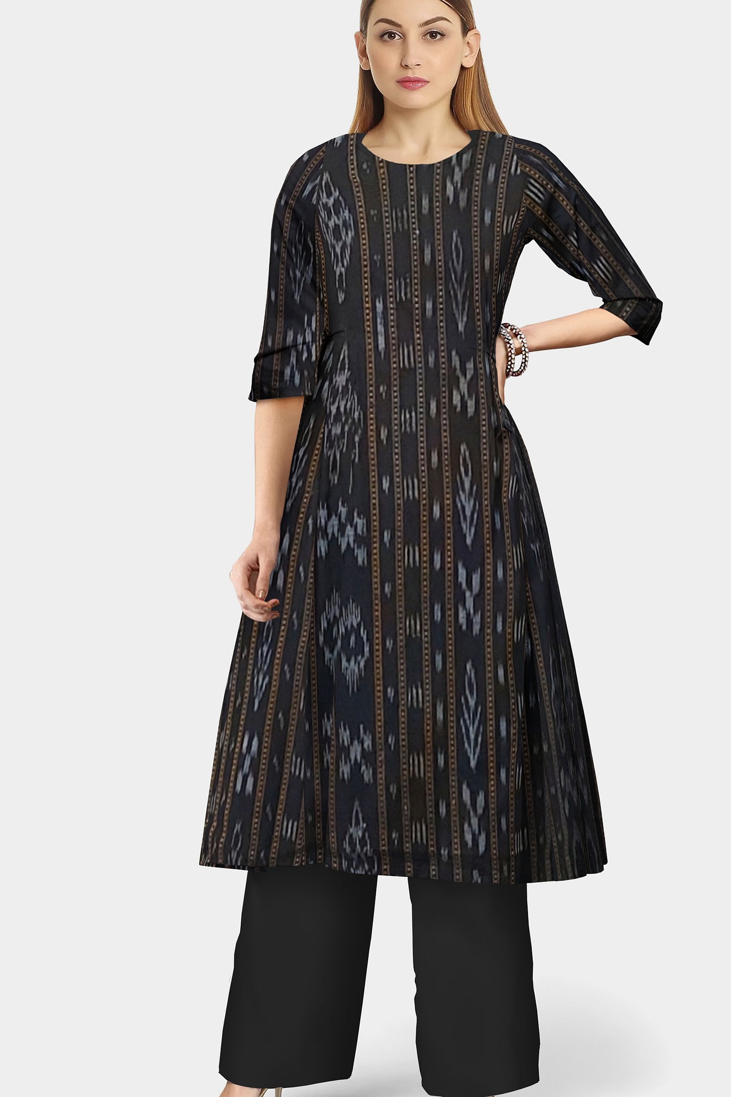 Women Handloom A Line Kurta Set - WeHandloom # Kurta Set