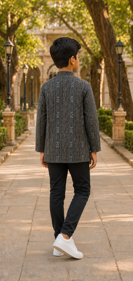 Handloom Boys Green Kurta