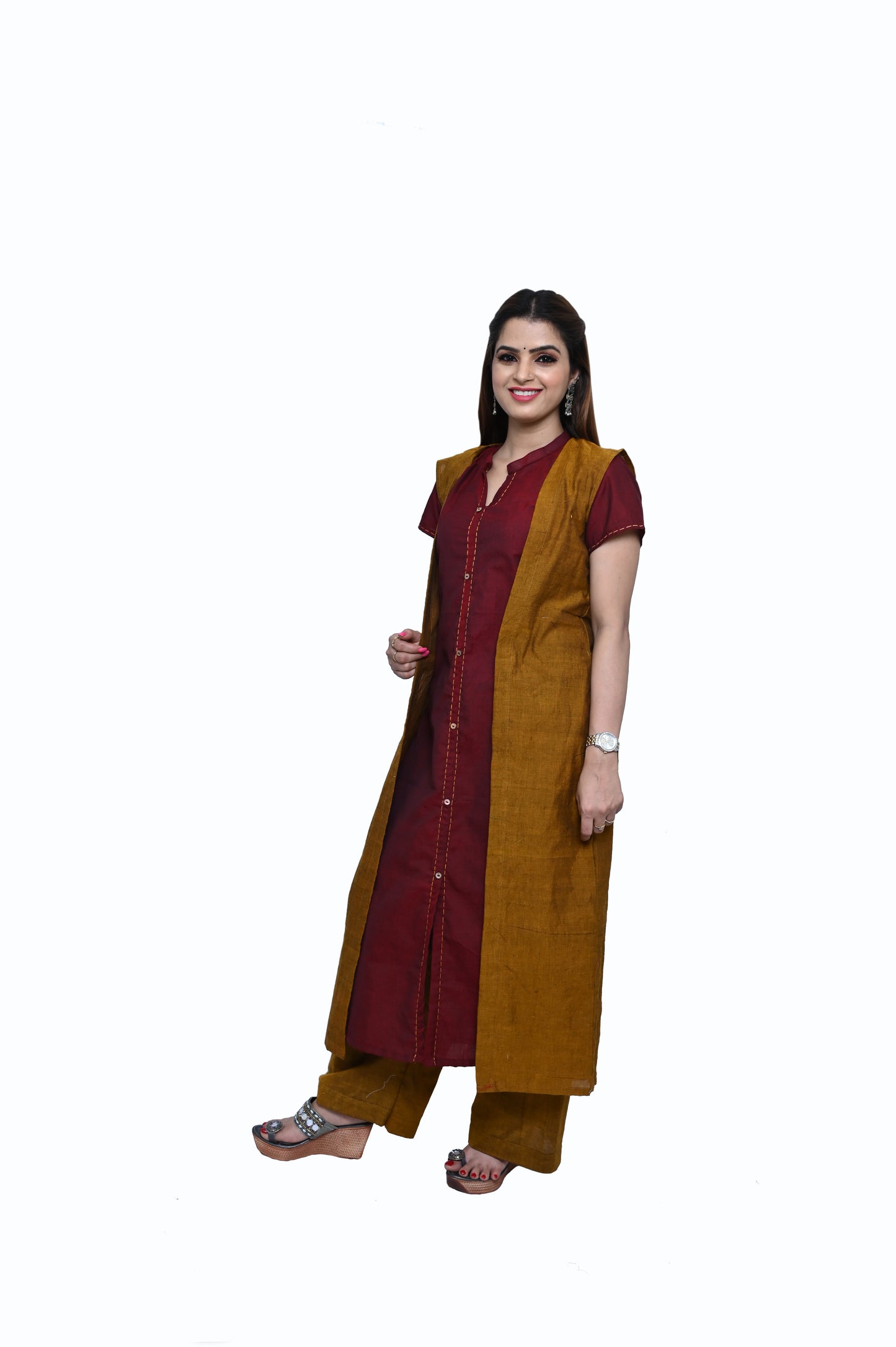 Women Cotton Stylish Kurta Set - WeHandloom # Kurta Set
