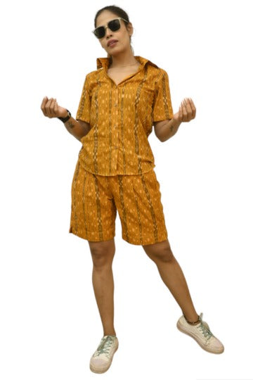 Handloom Shorts Coord Sets