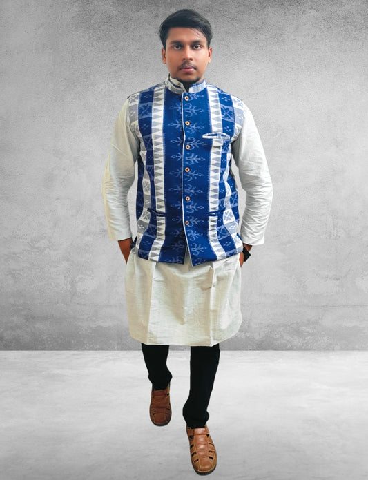 Cotton Ikkat Modi Jacket