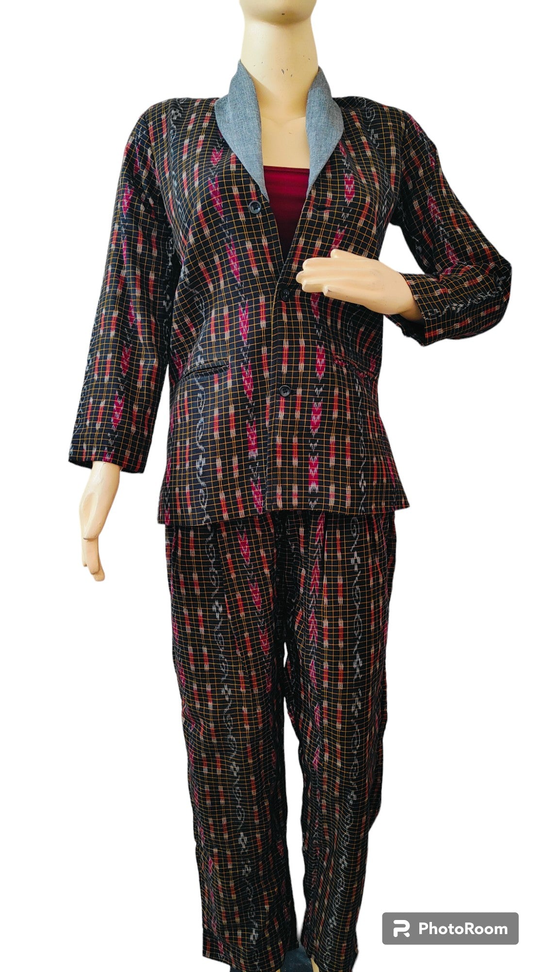 Handloom Stylish Black Blazer Suit