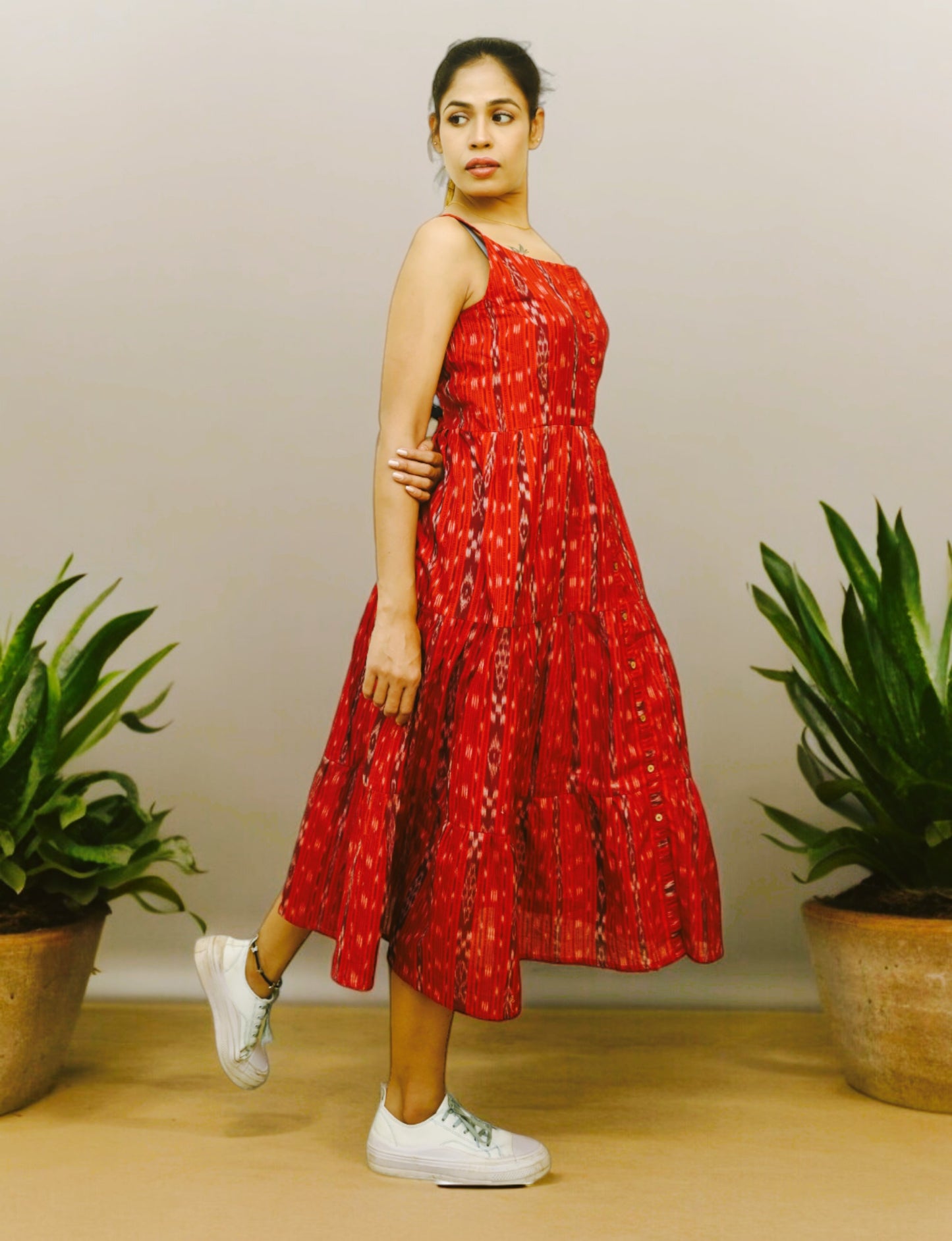 Handloom Style  Women Single Dress