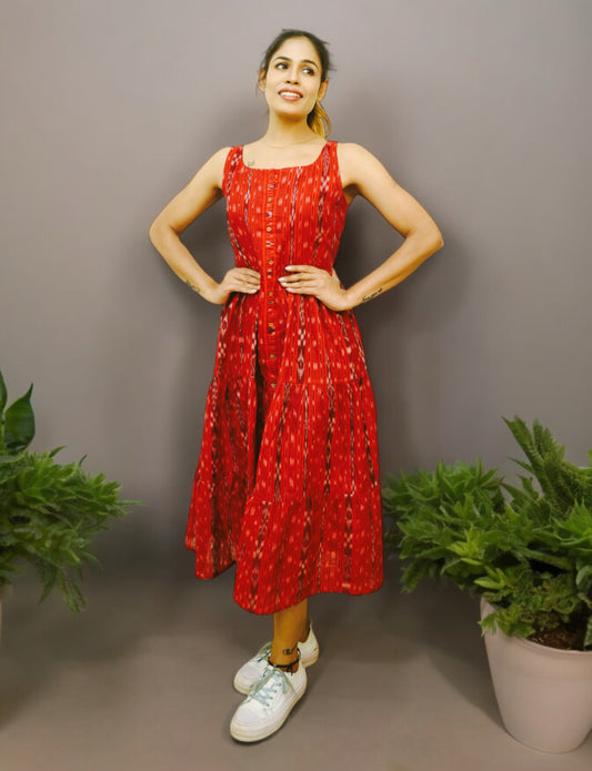 Handloom Style  Women Single Dress