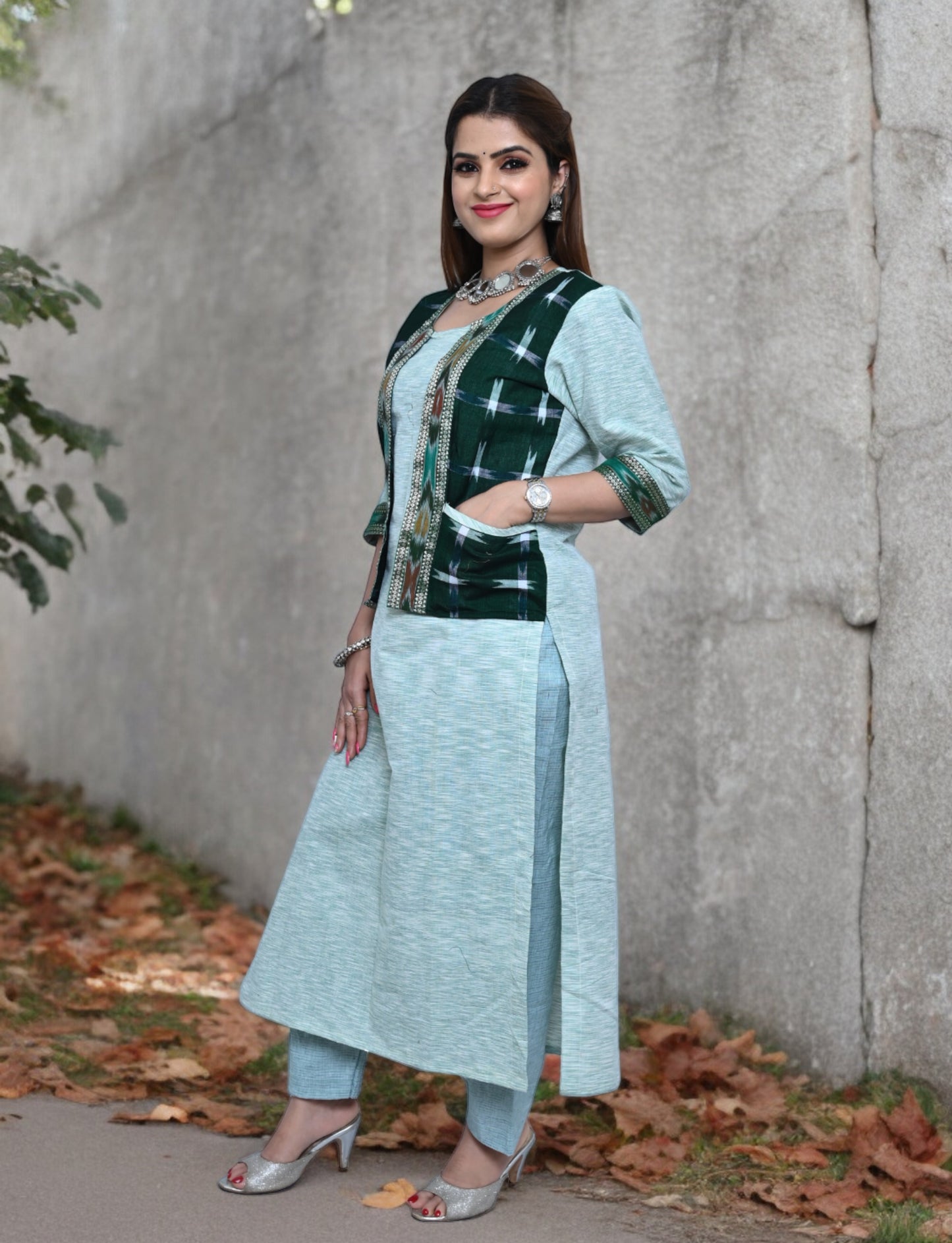 Handloom  Cotton jacket kurti