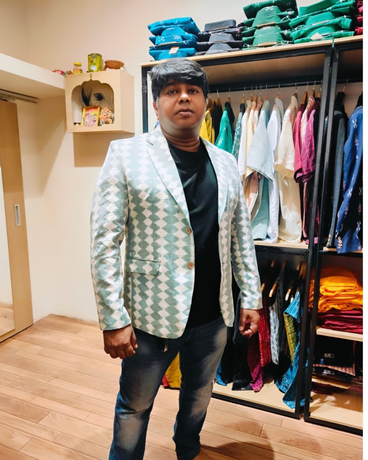 Handloom Cotton Mens's Blazer