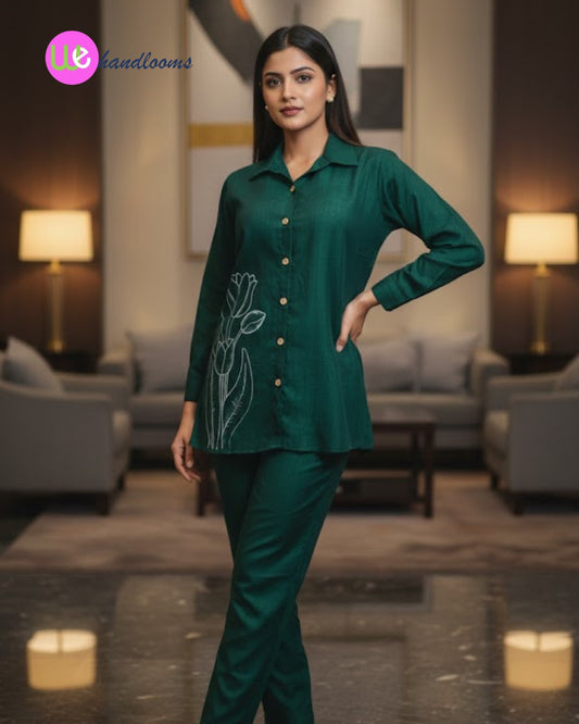 Green Hand Paint Coords Set