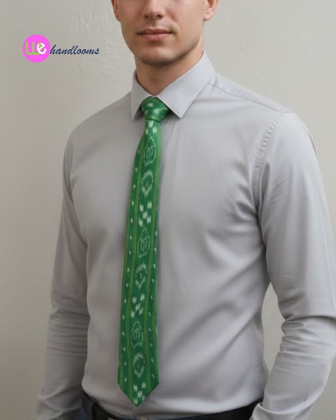Handloom Men's Green Tie