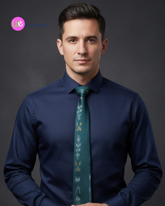 Handloom Men's Green Tie
