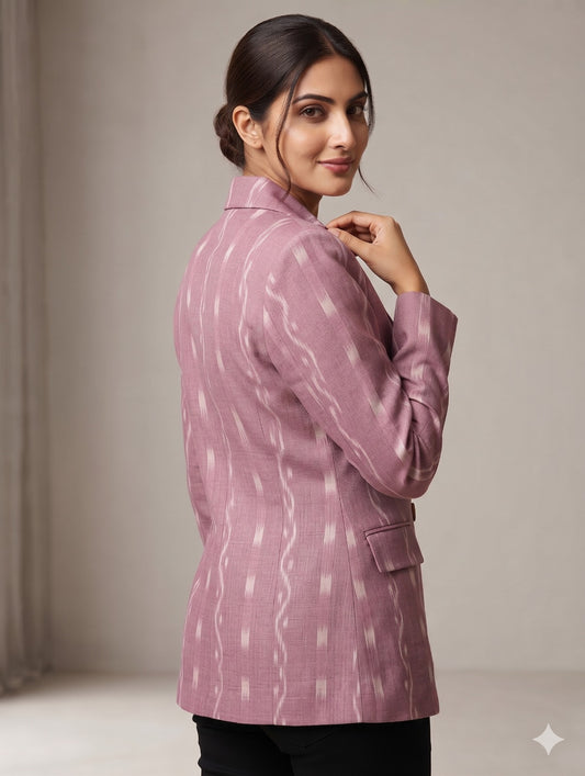 Handloom Womens Pink Blazer