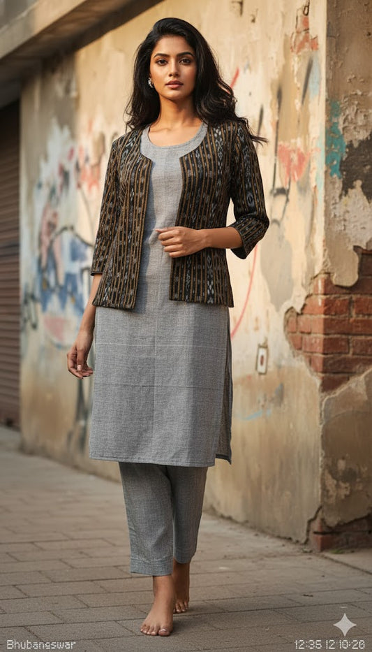 Handloom Black Women's Jacket