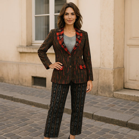 Handloom Ikkat Stylish Blazer