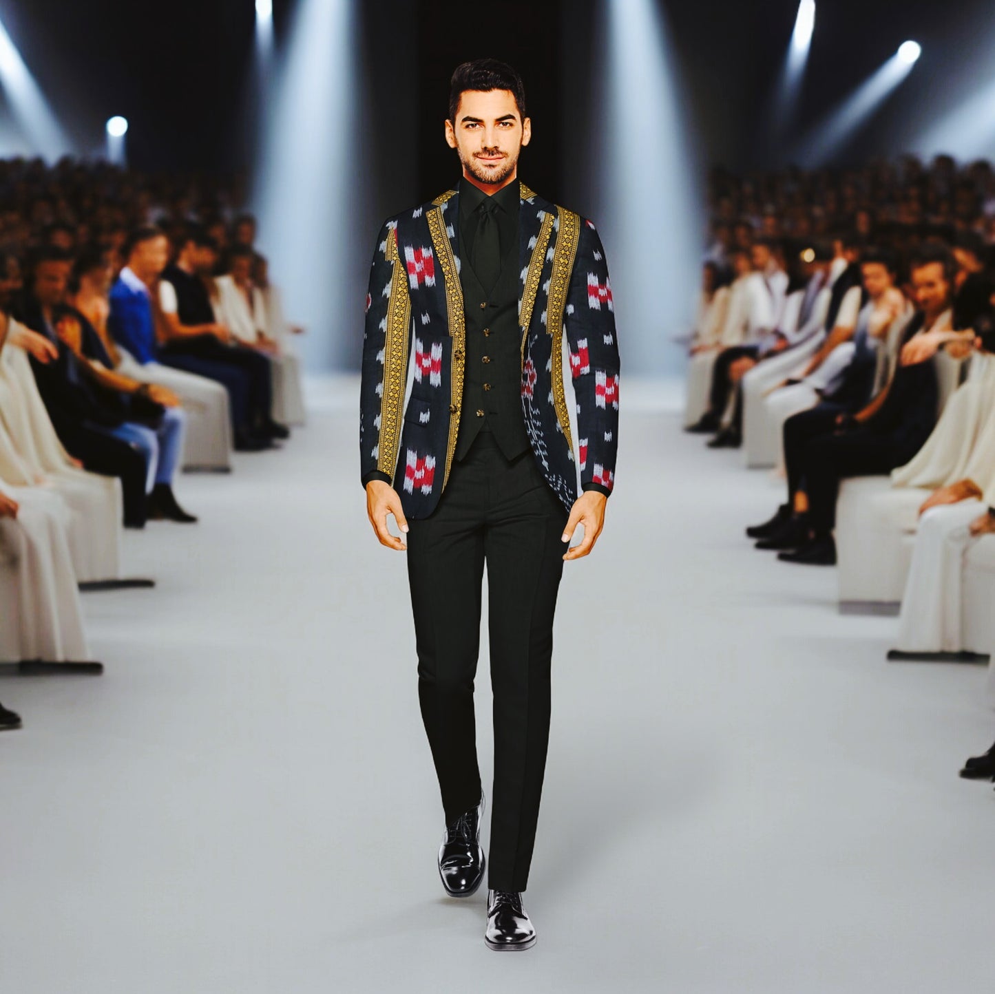 Handloom Black Men's Blazer