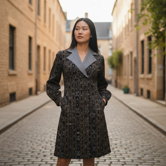 Handloom Stylish Coat Dress