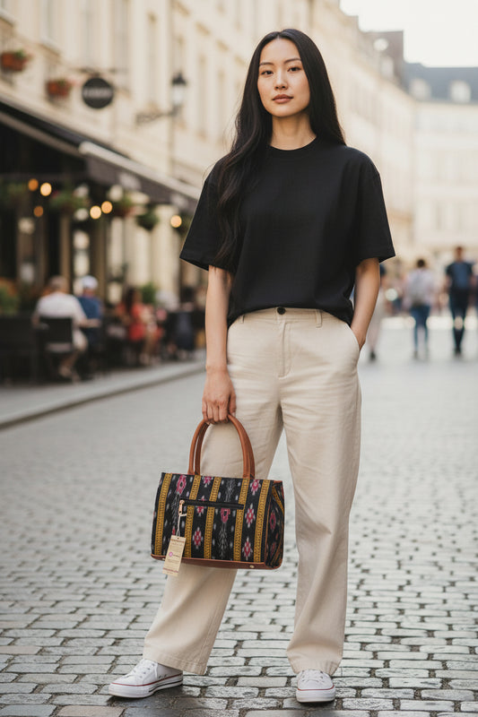 Handloom Black Handbag