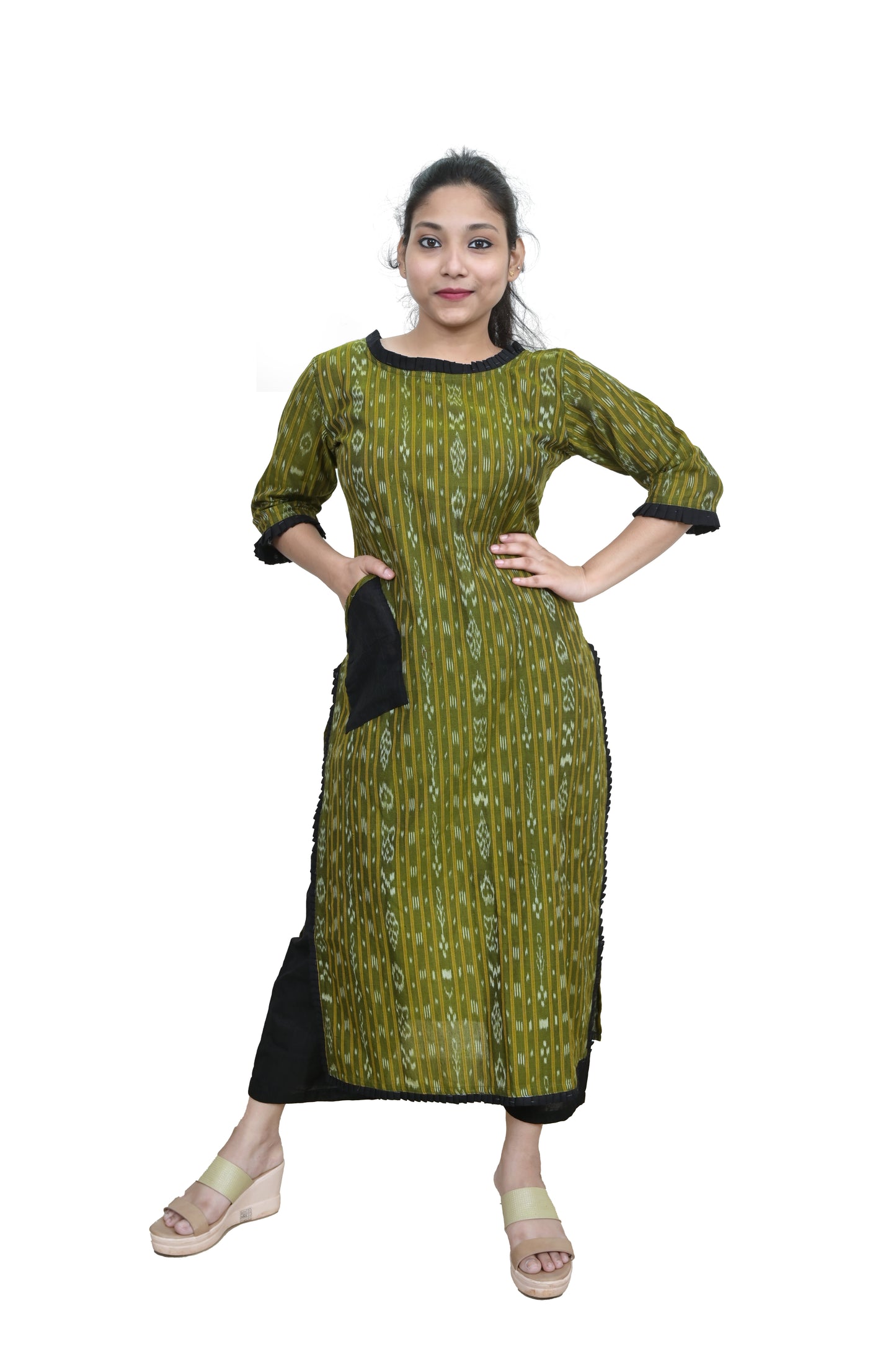 Handloom Stylish Kurta Nd Plazzo Set