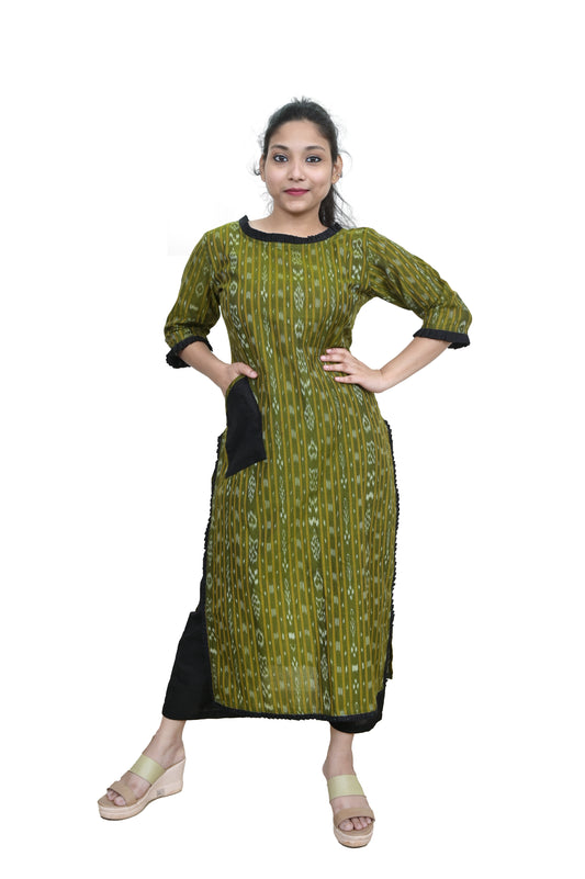 Handloom Stylish Kurta  Nd Plazzo Set