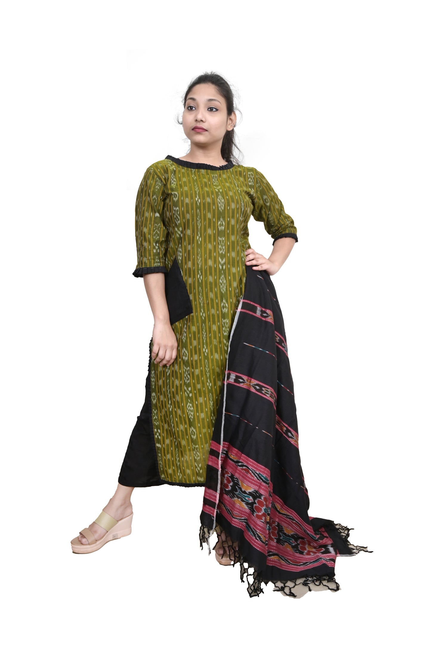 Handloom Stylish Kurta Nd Plazzo Set