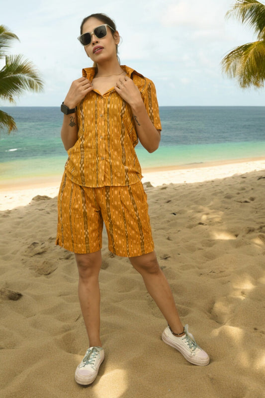 Handloom Shorts Coord Sets