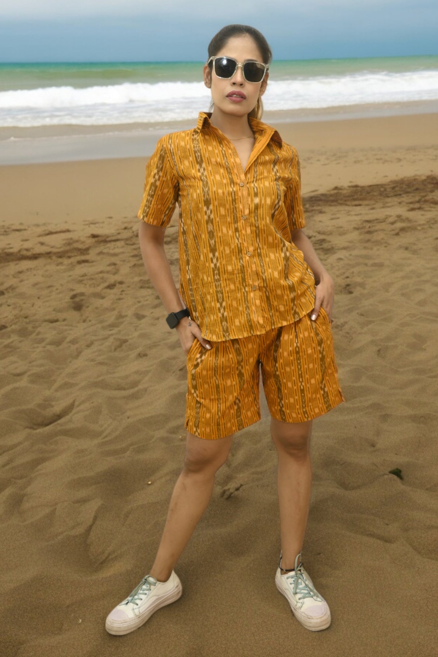 Handloom Shorts Coord Sets
