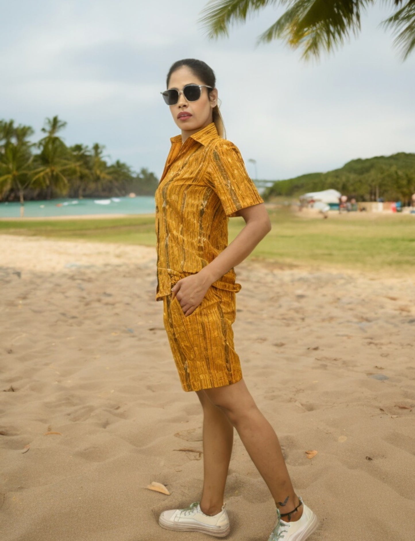 Handloom Shorts Coord Sets