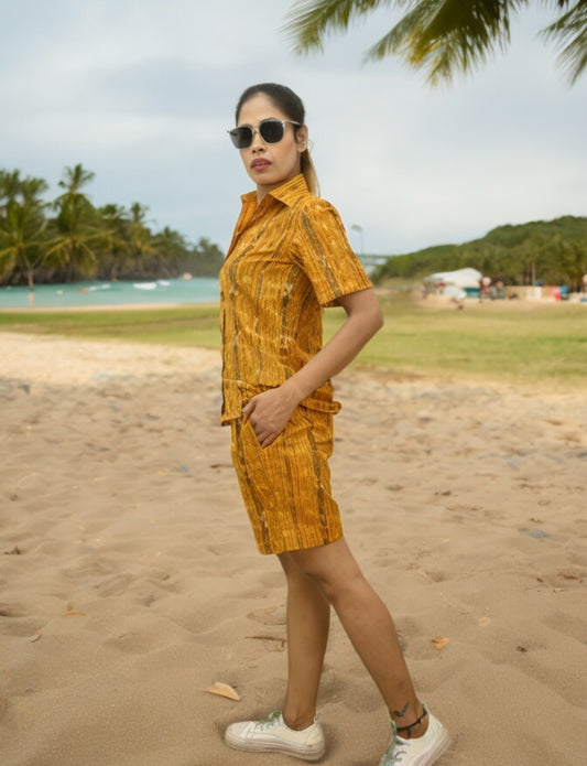 Handloom Shorts Coord Sets