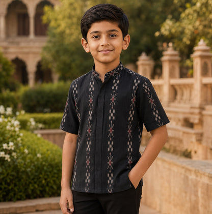 Handloom Boys Black Shirt