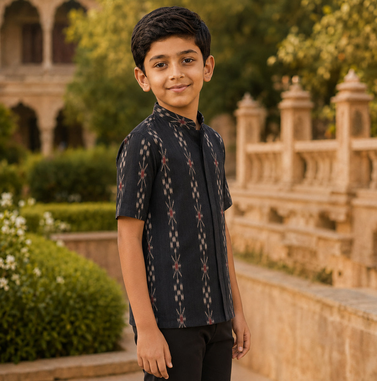 Handloom Boys Black Shirt