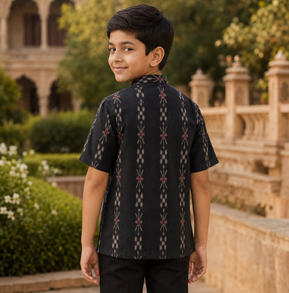Handloom Boys Black Shirt