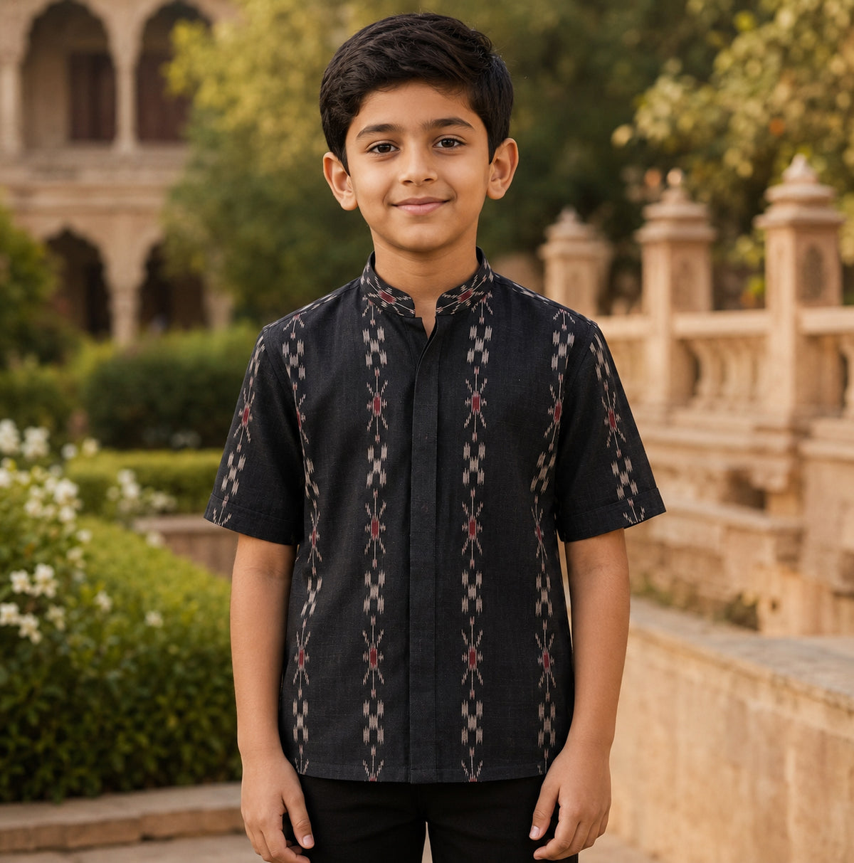 Handloom Boys Black Shirt