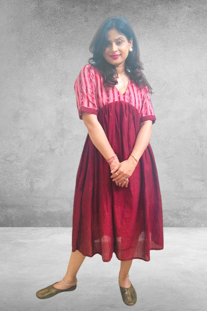 Maroon Stylish Single Dress