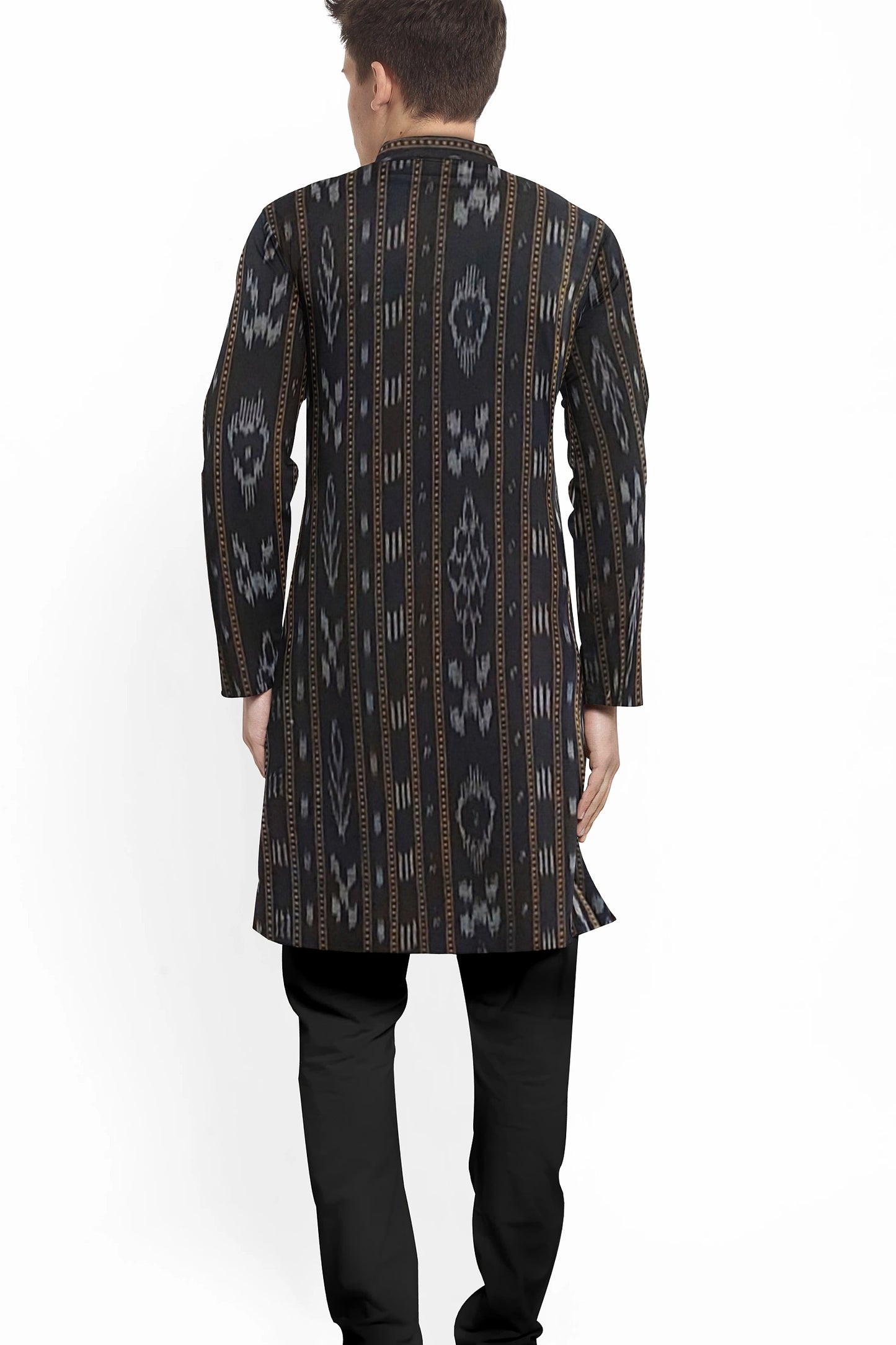 Handloom Mens Black Stylish Kurta