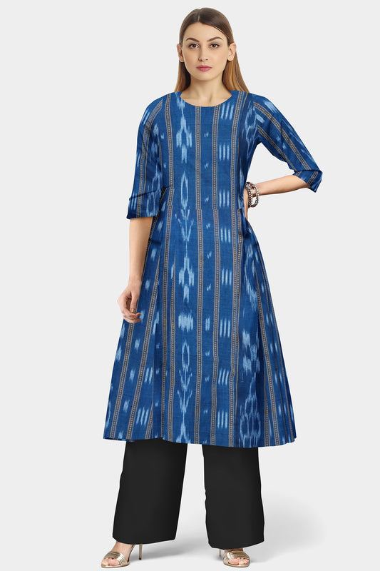 Women Handloom A Line Kurta Set - WeHandloom # Kurta Set