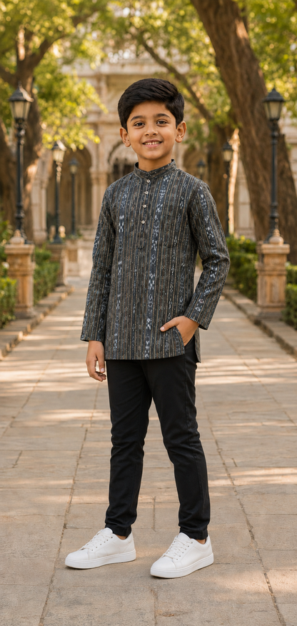 Handloom Boys Green Kurta