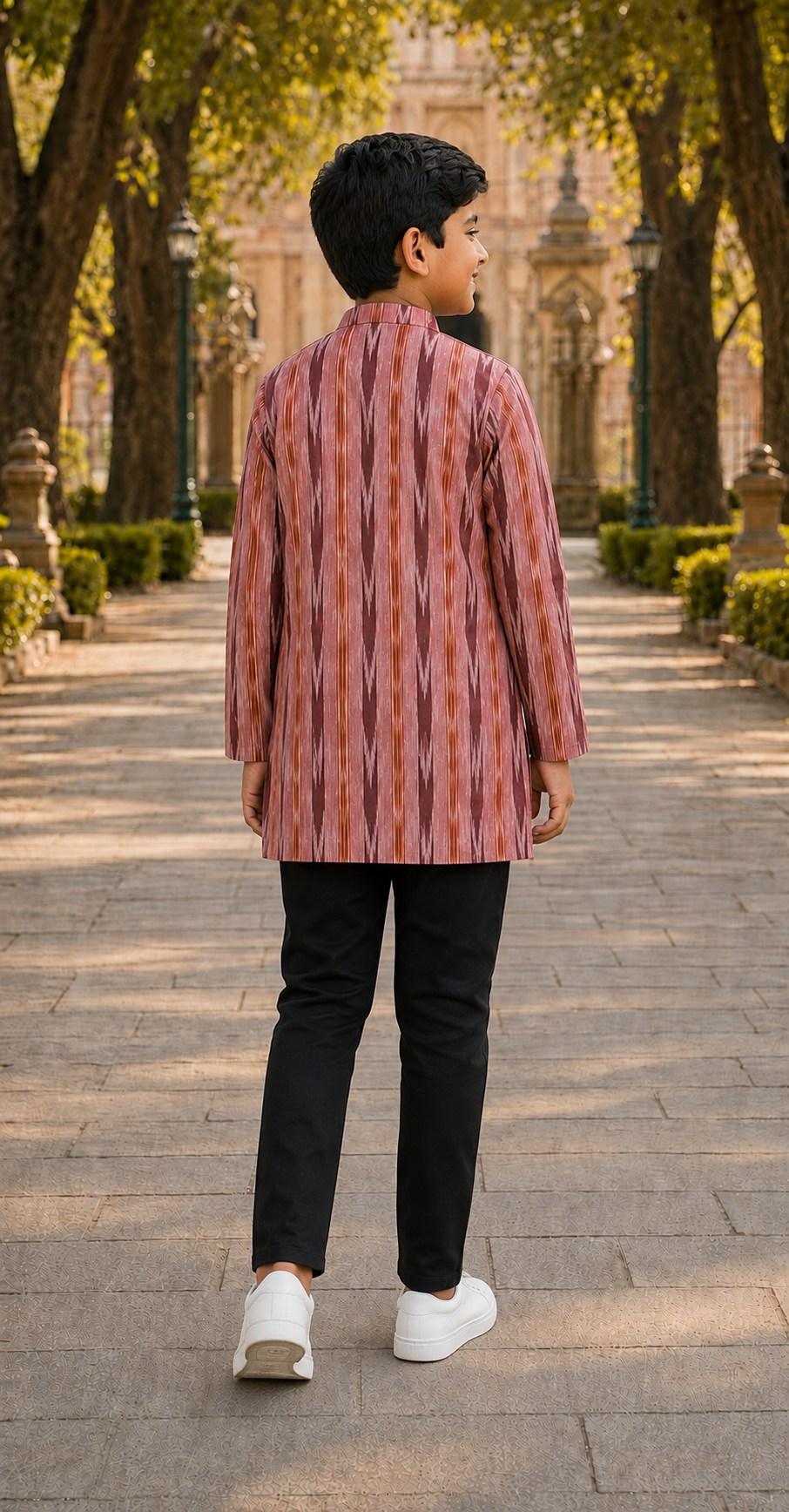 Boys Pink Short Kurta