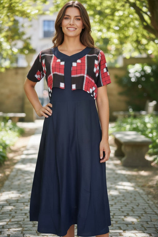 Handloom Black Kurta & Passapali Short Jacket