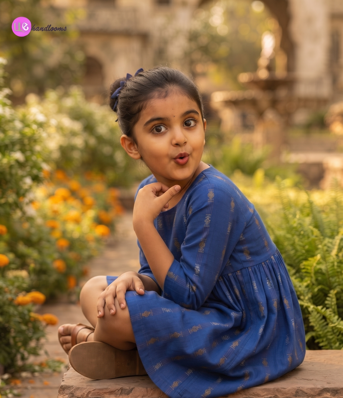 Handloom Blue Single Dress