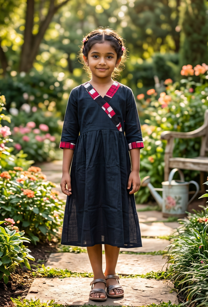 Handloom Black Girls Kurta