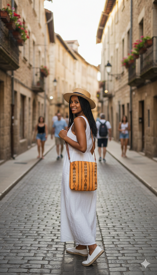 Handloom Yellow Sling Bag