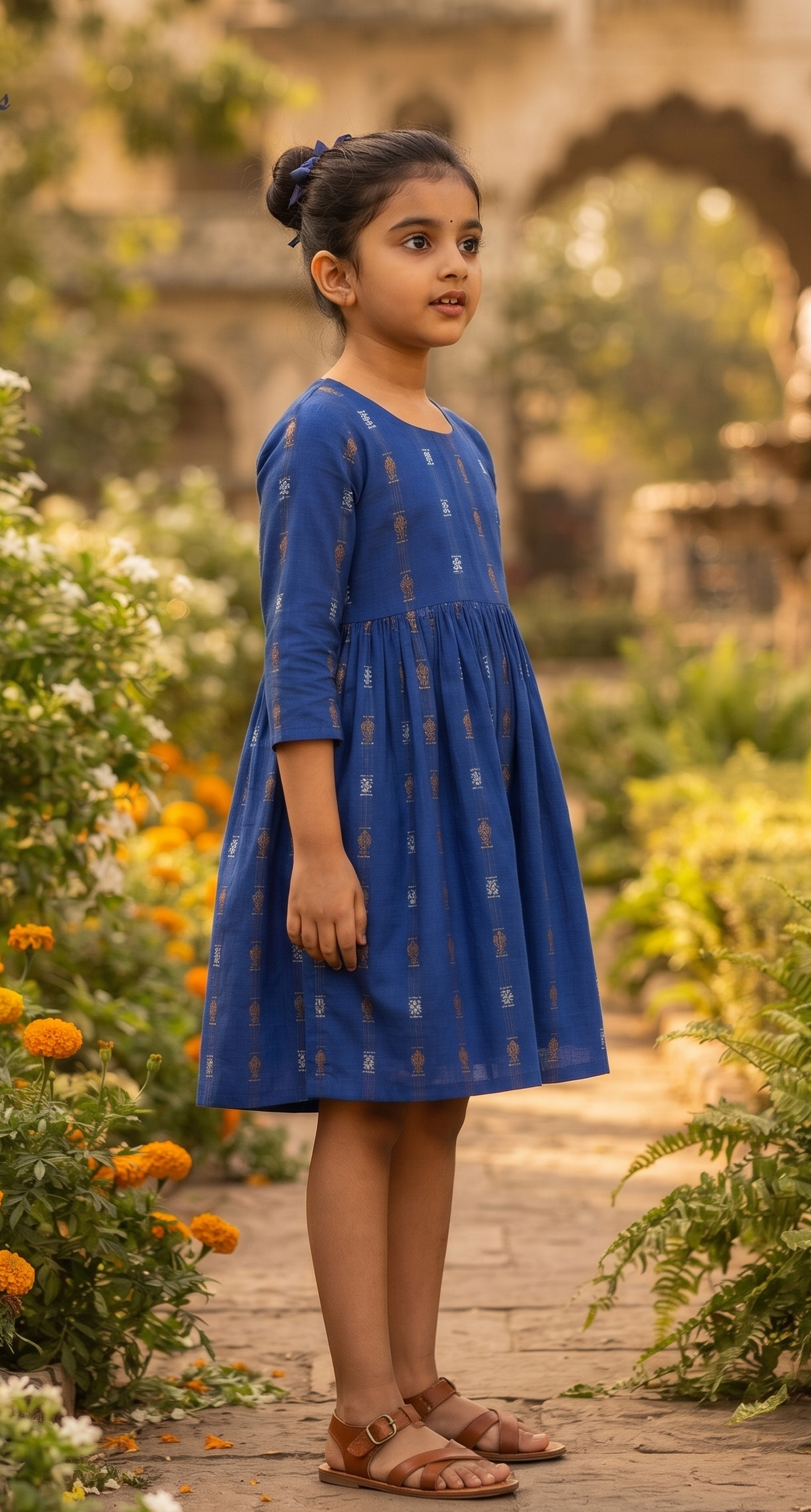 Handloom Blue Single Dress