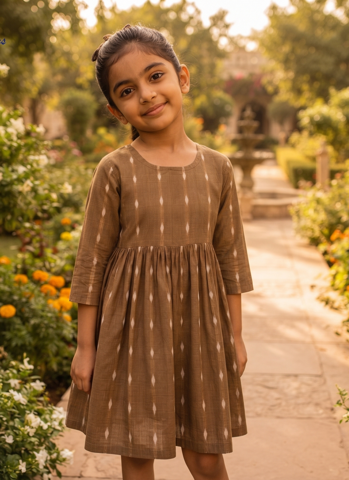 Handloom Girls Mehendi Dress