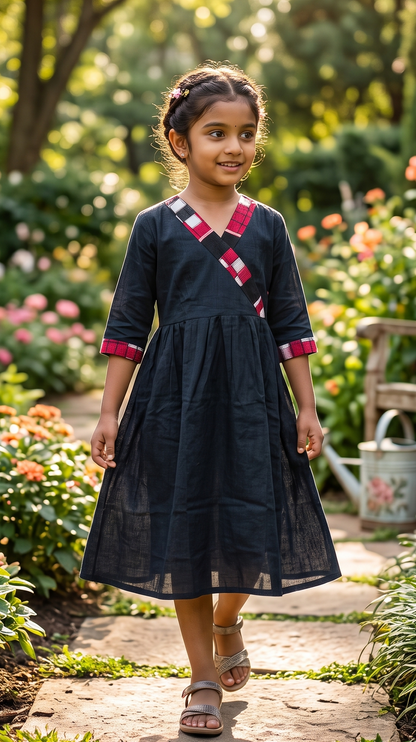 Handloom Black Girls Kurta