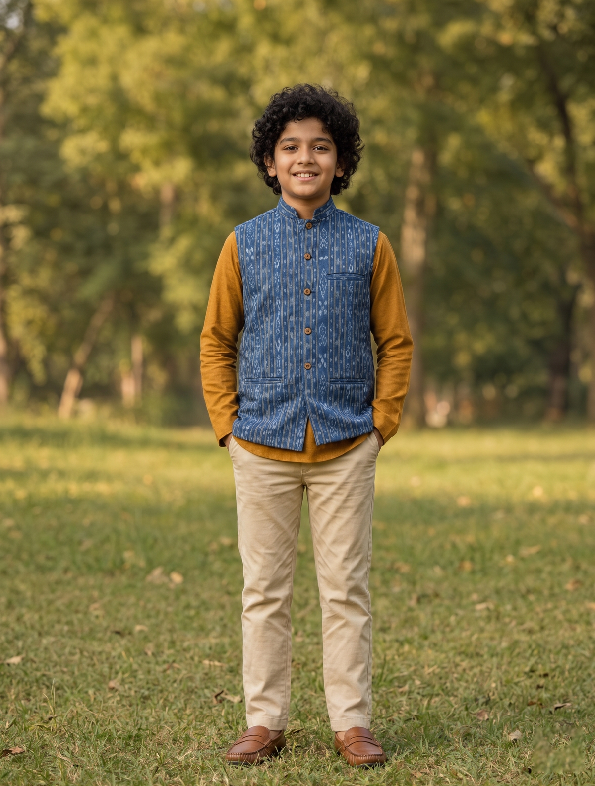 Boys Blue Half Jacket