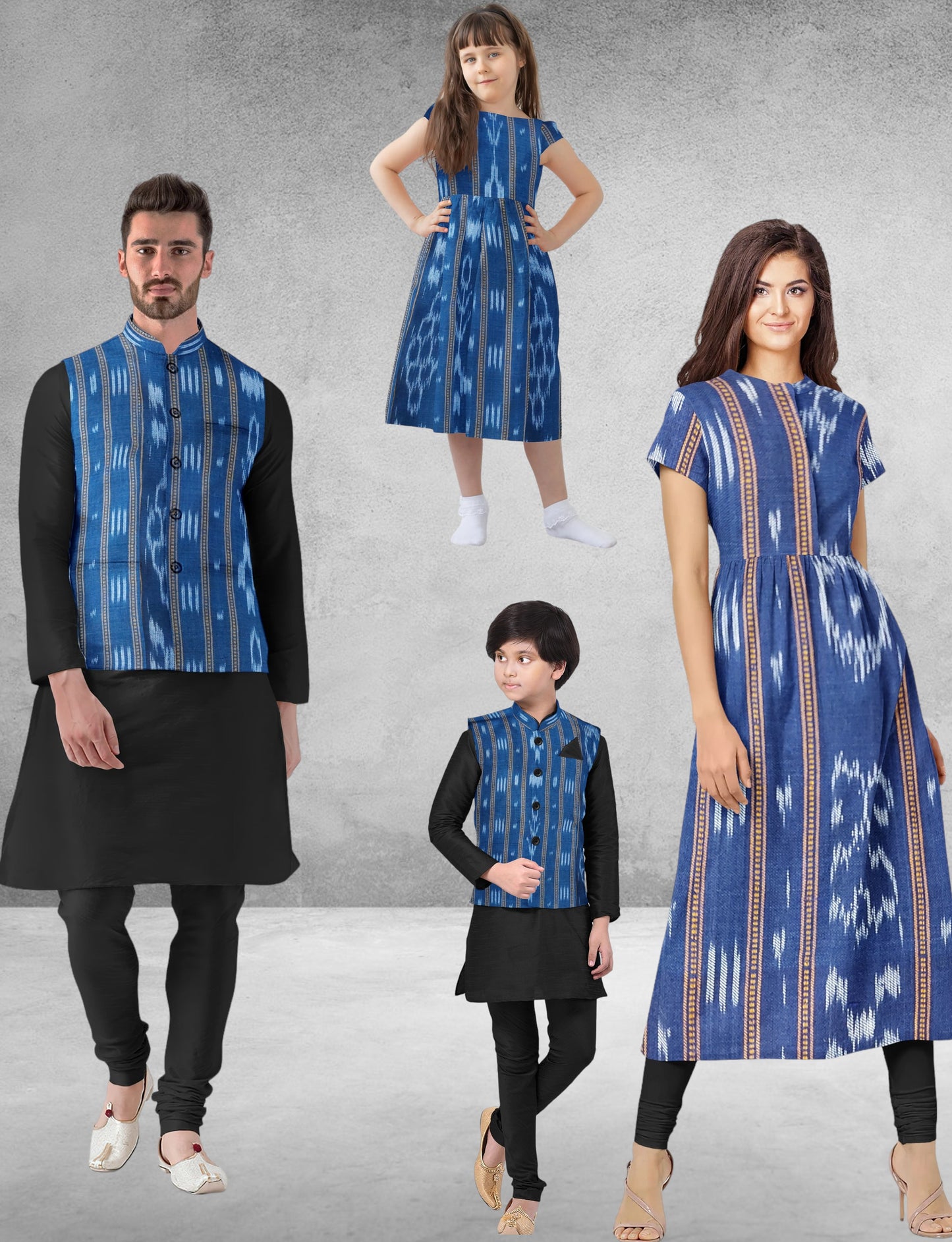 Ikkat Family Twinning Dress