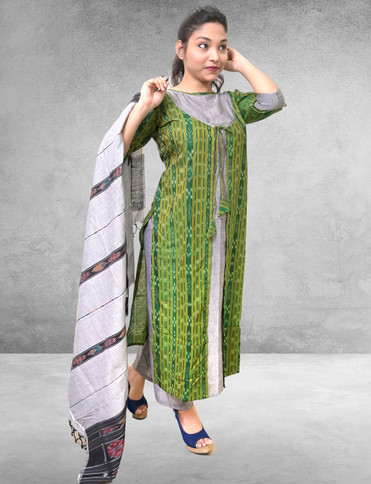 Cotton Green Stylish Kurta & Pant