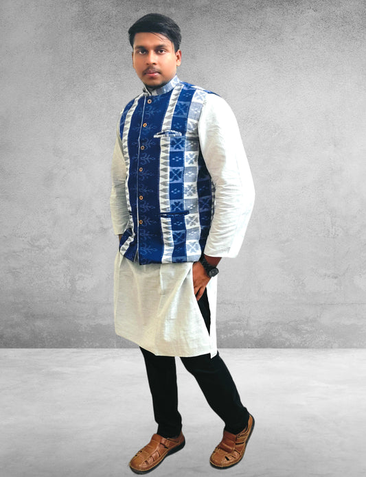 Cotton Ikkat Modi Jacket