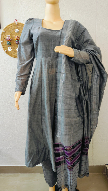 Handloom Designer Kurta ,Pant nd  Dupatta Set