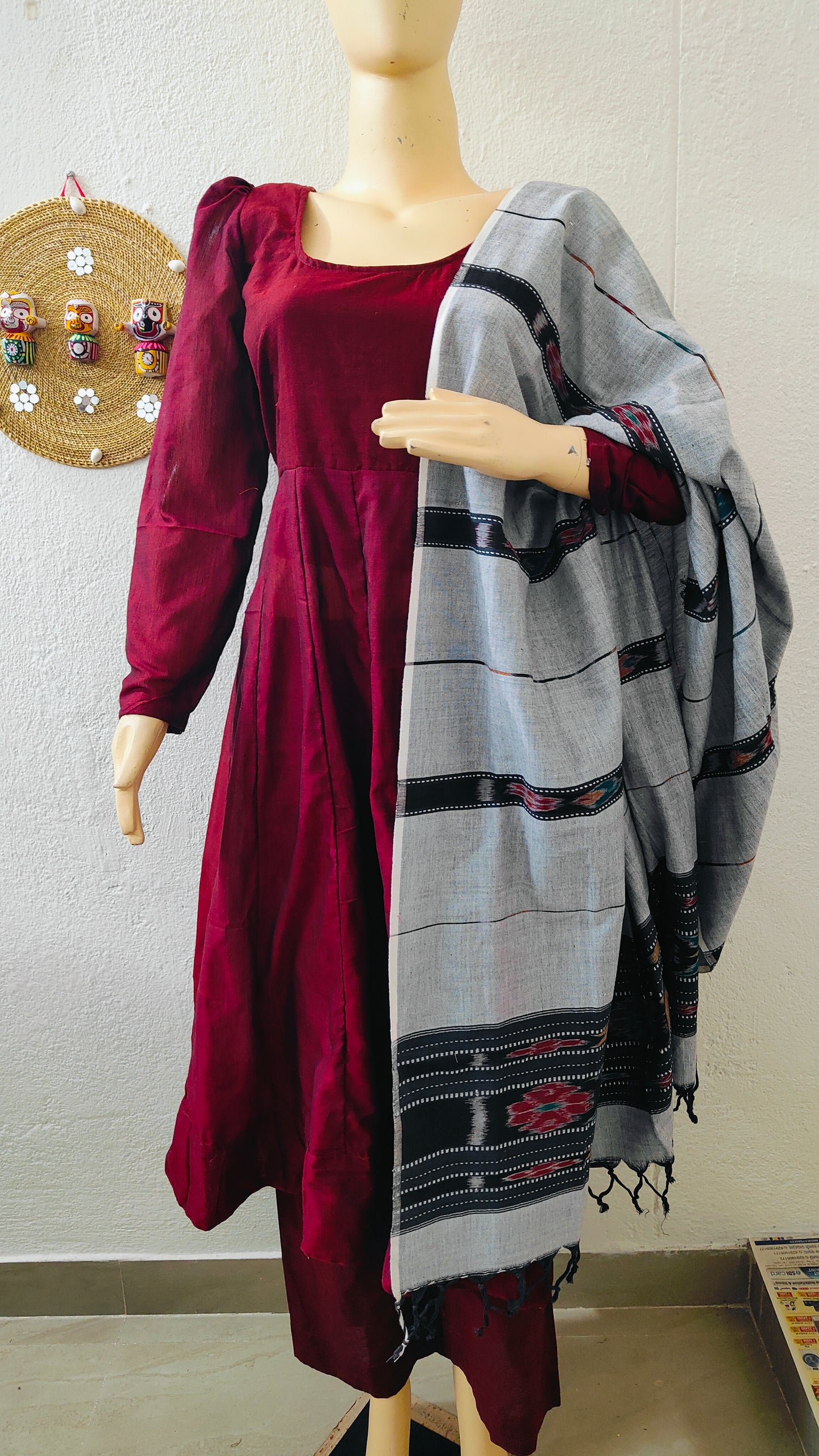 Handloom Designer Kurta ,Pant nd  Dupatta Set